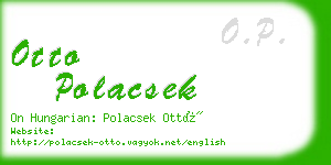 otto polacsek business card